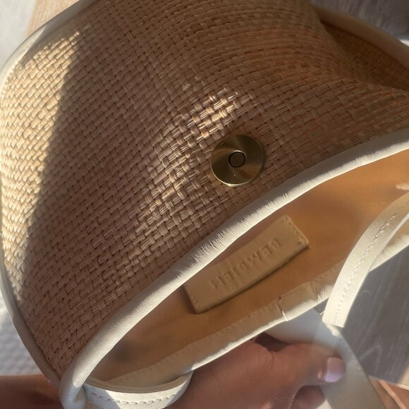 Bembien Paola Woven Raffia Summer Crossbody Bag in Ivory - Picture 9 of 9